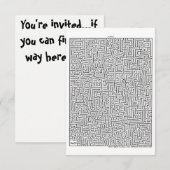 Mayan 1 Amazing Maze! Uitnodiging (Voorkant / Achterkant)