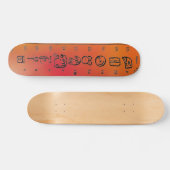 Mayan Alfabet Skateboard (Horizontaal)
