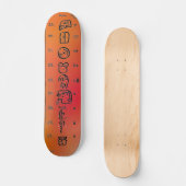 Mayan Alfabet Skateboard (Voorkant)