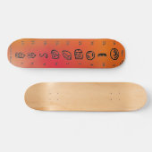 Mayan Alphabet Skateboard (Horizontaal)