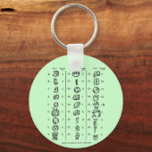 Mayan Alphabet Sleutelhanger (Voorkant)
