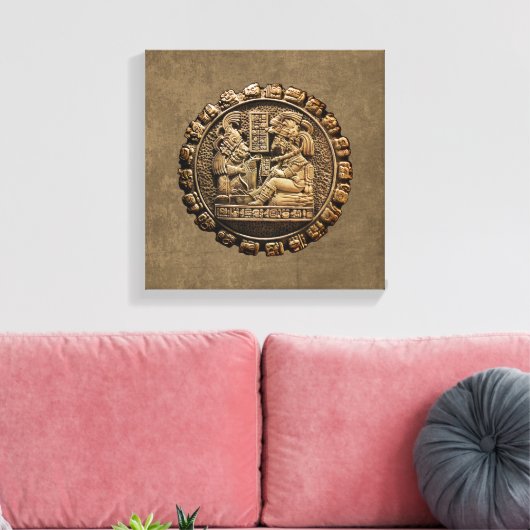 Mayan Art Canvas Afdruk (Insitu (Woonkamer))