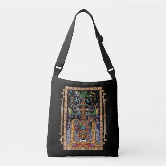 Mayan Astronaut King Pakal Crossbody Tas (Voorkant)