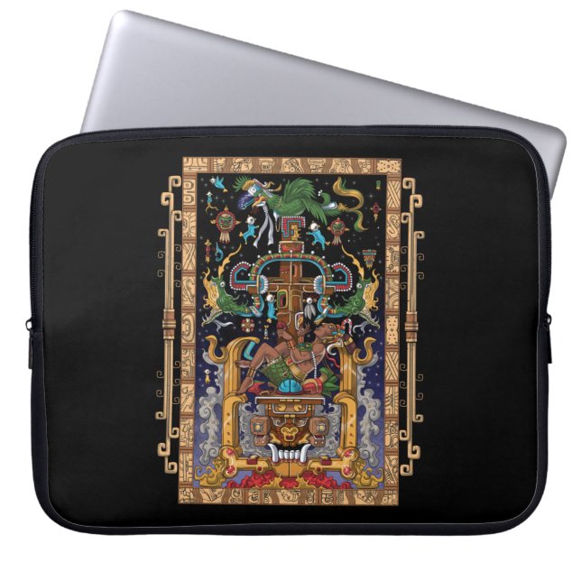 Mayan Astronaut King Pakal Laptop Sleeve (Voorkant)