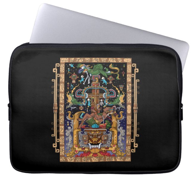 Mayan Astronaut King Pakal Laptop Sleeve (Voorkant)