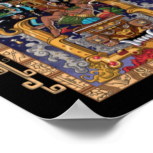 Mayan Astronaut King Pakal Poster (Hoek)