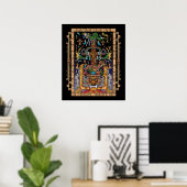 Mayan Astronaut King Pakal Poster (Thuiskantoor)