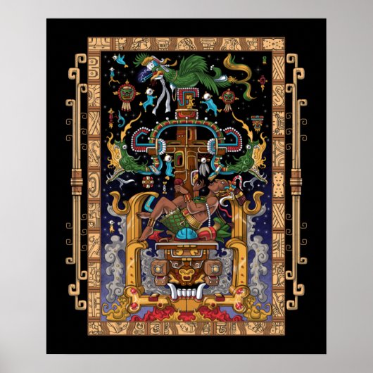 Mayan Astronaut King Pakal Poster (Voorkant)