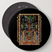 Mayan Astronaut King Pakal Ronde Button 6,0 Cm (Voorkant /achterkant)