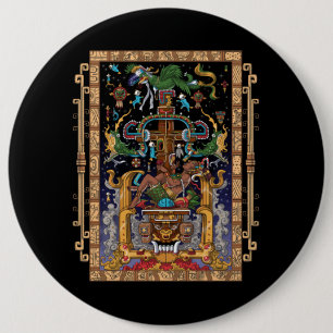Mayan Astronaut King Pakal Ronde Button 6,0 Cm
