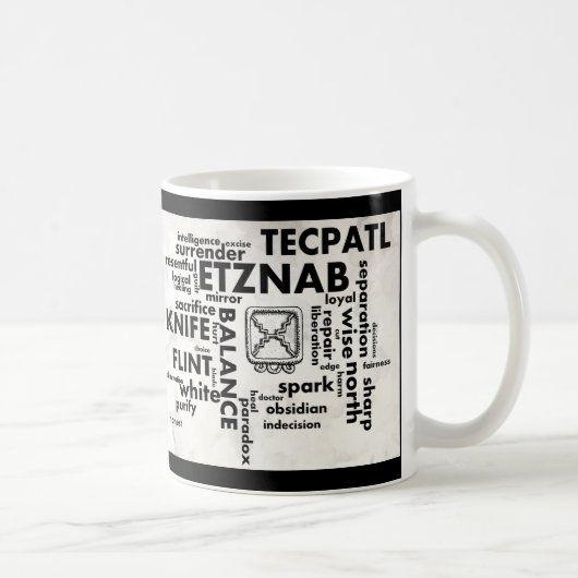 Mayan Aztec Birthday Word Cloud Etznab Tecpatl Mok (Rechts)