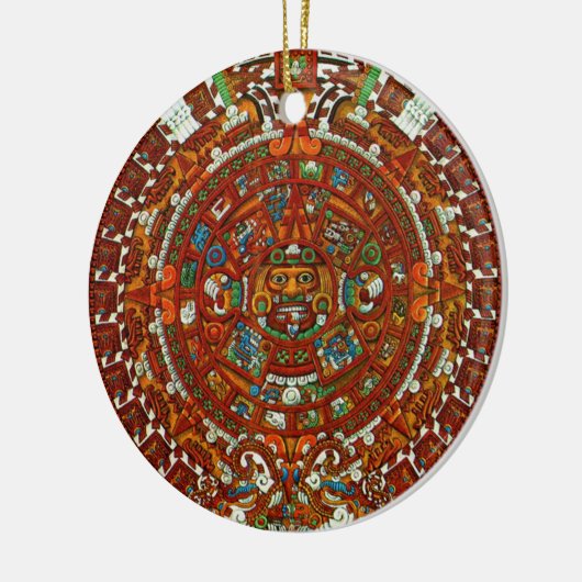 mayan aztec Calendar Ornament (Links)