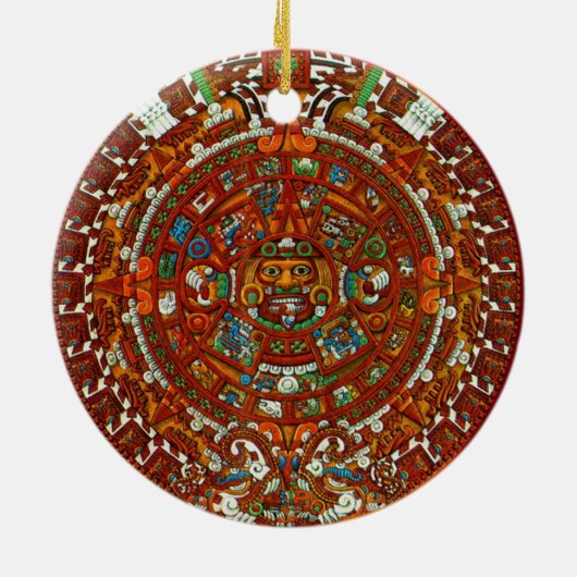 mayan aztec Calendar Ornament (Achterkant)