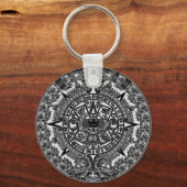 Mayan Aztec Calendar (zwart) dec.21, 2012 Sleutelhanger (Voorkant)