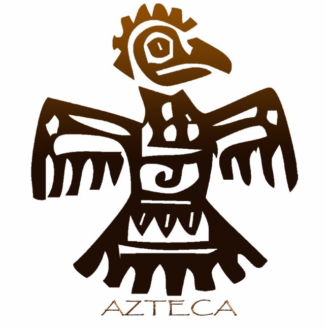 MAYAN AZTEC Mexicaanse Geschiedenis BIRD Gesculpte Fotobeeldje Magneet (Voorkant)
