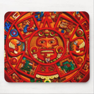 Mayan-Aztec Sacred Sun Calendar Art Mousepad Muismat