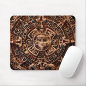 Mayan-Aztec Sacred Sun Calendar Art Mousepad Muismat (Met muis)