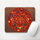 Mayan-Aztec Sacred Sun Calendar Art Mousepad Muismat (Met muis)