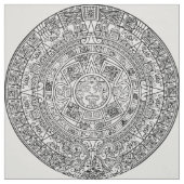 Mayan Aztec Sun Calender op OM HET EVEN WELKE DOUA Stof (Swatch)