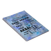 Mayan Aztec Word Cloud Akbal Calli notebook Notitieboek (Rechterzijde)