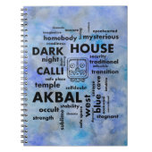 Mayan Aztec Word Cloud Akbal Calli notebook Notitieboek (Voorkant)