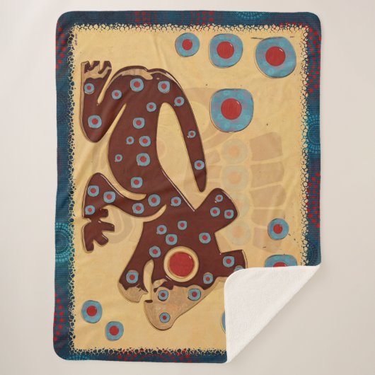 Mayan Baby Jaguar Sherpa Deken (Voorkant)