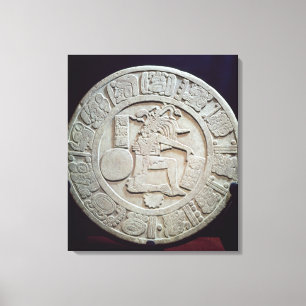 Mayan ball court marker, van Chinkultic Canvas Afdruk