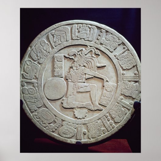 Mayan ball court marker, van Chinkultic Poster (Voorkant)