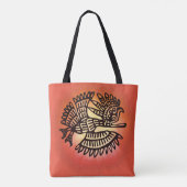 Mayan Bird Art Symbol Tote Bag (Achterkant)