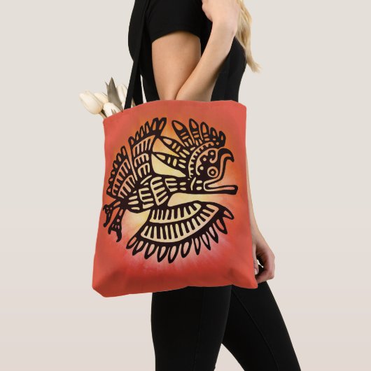 Mayan Bird Art Symbol Tote Bag (Dichtbij)