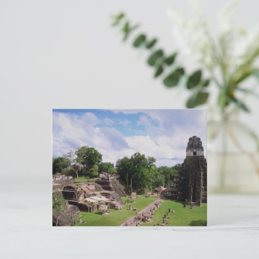 Mayan blijft, Tikal, Guatemala Briefkaart (Staand voorkant)