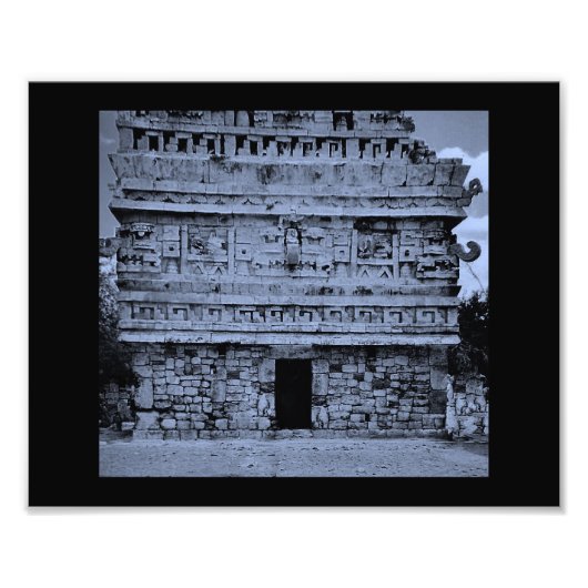 Mayan Building Foto Afdruk (Voorkant)