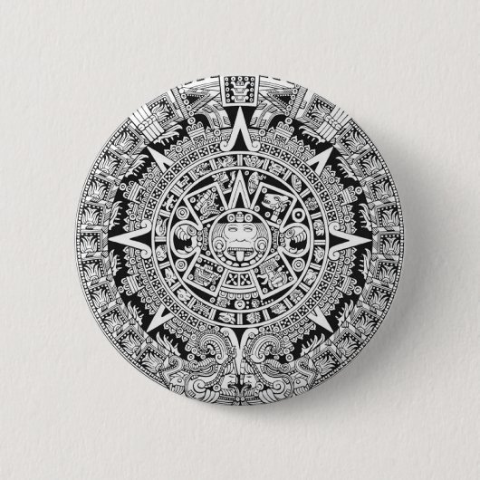 Mayan Calendar 12.21.2012 Aztec Ronde Button 5,7 Cm (Voorkant)