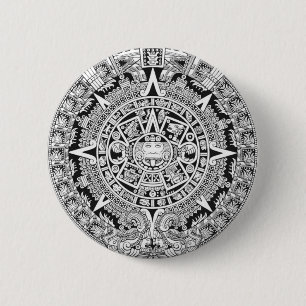 Mayan Calendar 12.21.2012 Aztec Ronde Button 5,7 Cm