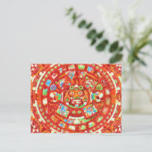 Mayan Calendar 2012 Design Briefkaart (Staand voorkant)