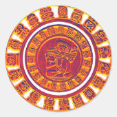 Mayan Calendar 2012 Ronde Sticker (Voorkant)