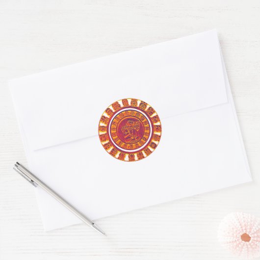 Mayan Calendar 2012 Ronde Sticker (Envelop)