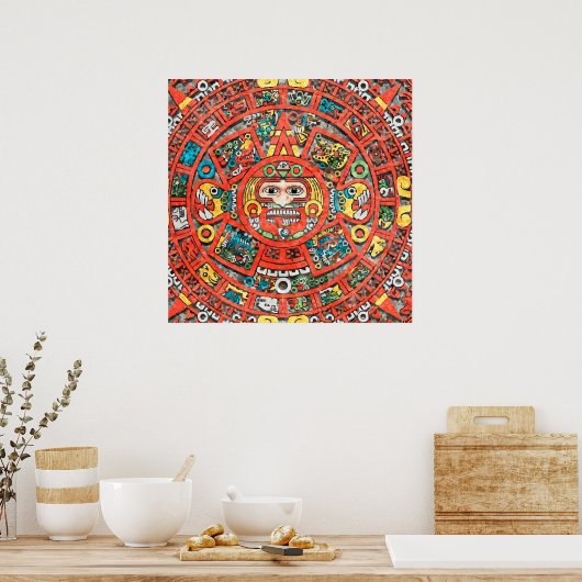 Mayan Calendar Art Poster (Keuken)