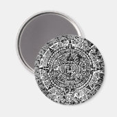 Mayan Calendar Black Magneet (Voorkant / Achterkant)