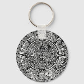 Mayan Calendar Black Sleutelhanger (Voorkant)