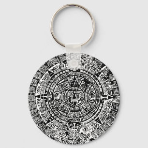 Mayan Calendar Black Sleutelhanger