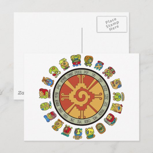 Mayan Calendar Design Briefkaart (Voorkant / Achterkant)