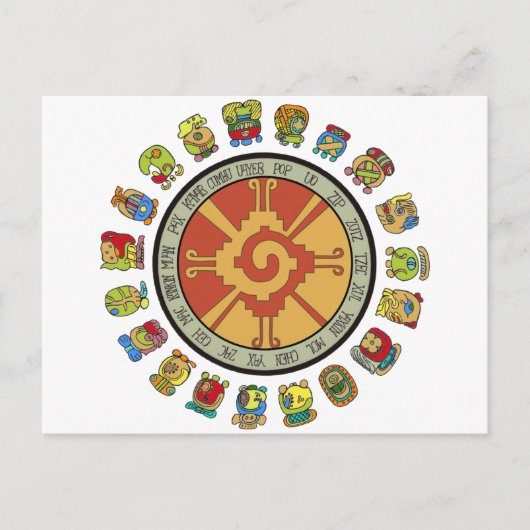 Mayan Calendar Design Briefkaart (Voorkant)