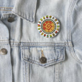 Mayan Calendar Design Ronde Button 5,7 Cm (In situ)