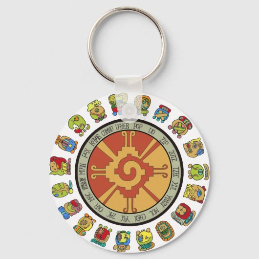 Mayan Calendar Design Sleutelhanger (Voorkant)