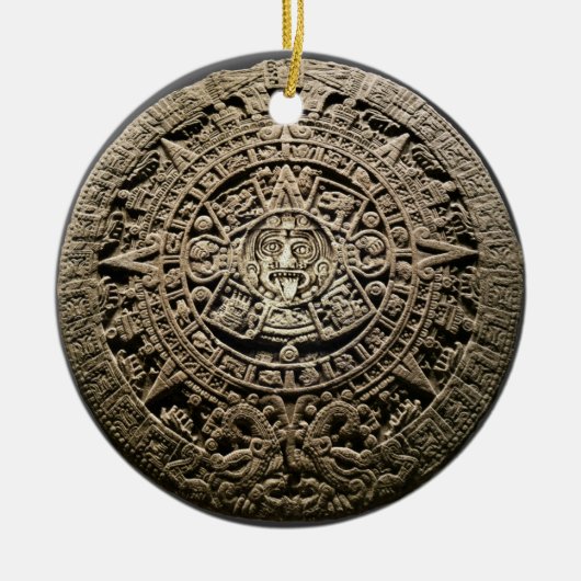 Mayan Calendar Keramisch Ornament (Voorkant)