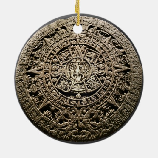 Mayan Calendar Keramisch Ornament (Achterkant)