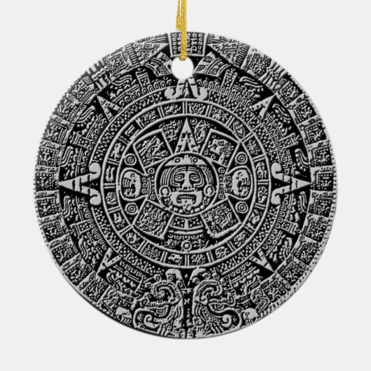 Mayan Calendar Keramisch Ornament (Achterkant)