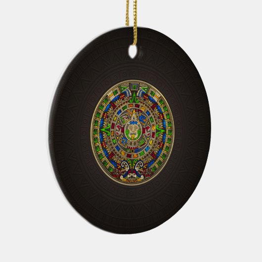 Mayan Calendar - kleur Keramisch Ornament (Rechts)