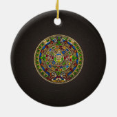 Mayan Calendar - kleur Keramisch Ornament (Achterkant)